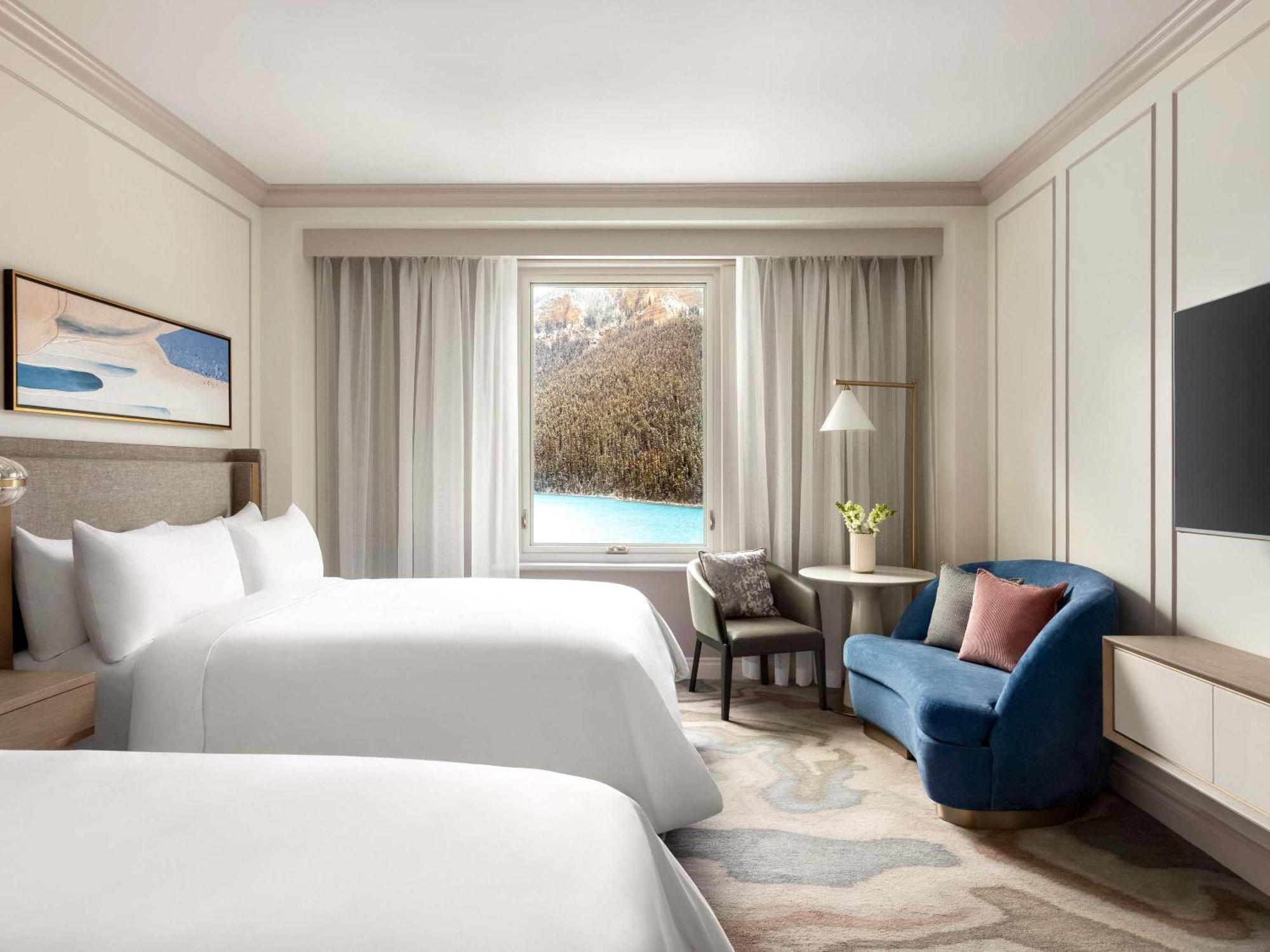 Quarto Fairmont com 2 Camas Queen-size e Vista do Lago